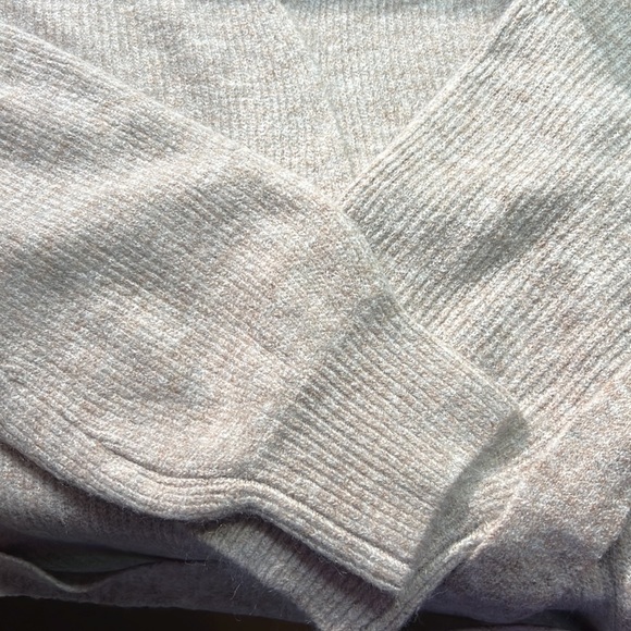 🆕Hem & Thread Cardigan Knit Beige Cream Belted Waist Ballon Sleeve Restocked - Picture 11 of 12